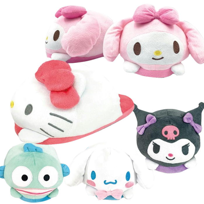 Rakuten - ぬいぐるみ スリッパ サンリオ キャラクター 防寒 グッズ ルームシューズ キティ マイメロディ シナモロール クロミ ハンギョドン あったか 畑山商事