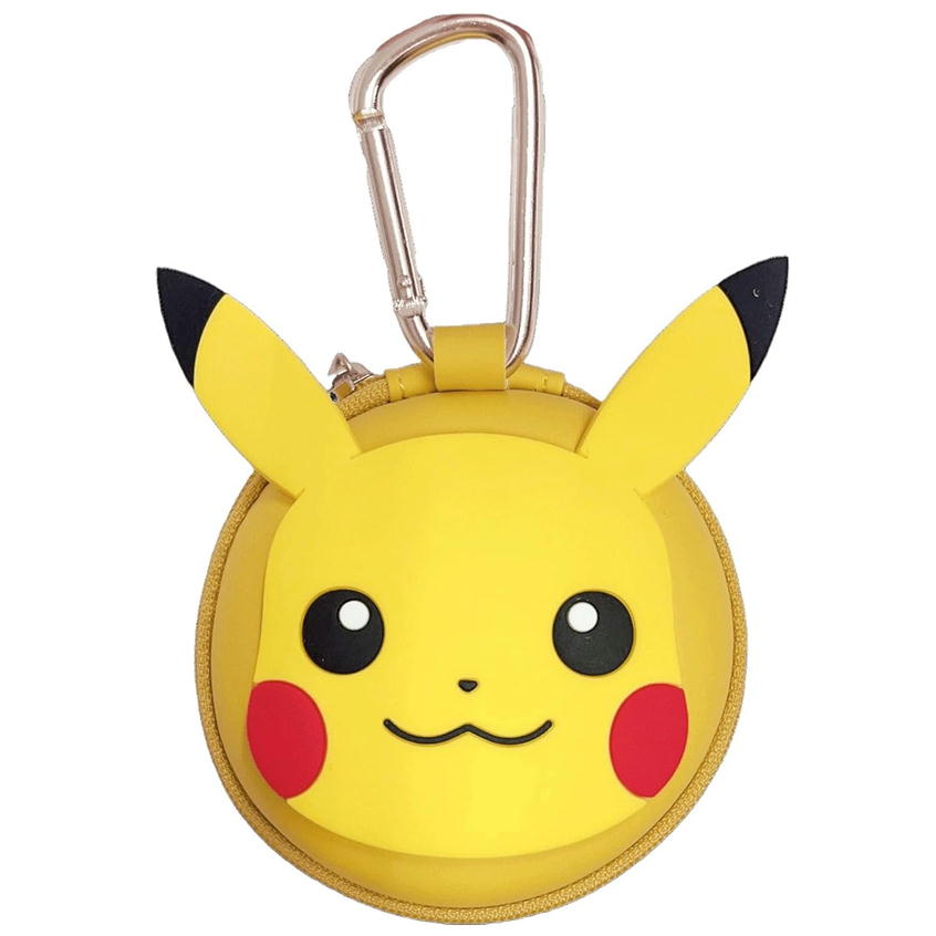 ashop03のポケモン ラウンド小物ポーチ カラビナ 丸型 ミニポーチ ポケットモンスター マルヨシ PS-0059 ピカチュウ ゲンガー カビゴン ミミッキュ｜アングル2