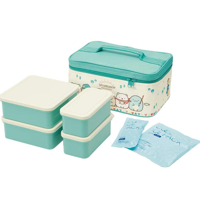 すみっコぐらし キャンプ 保冷バッグ付き 行楽ランチセット キャラクター 保冷剤付 行楽弁当箱 日本
