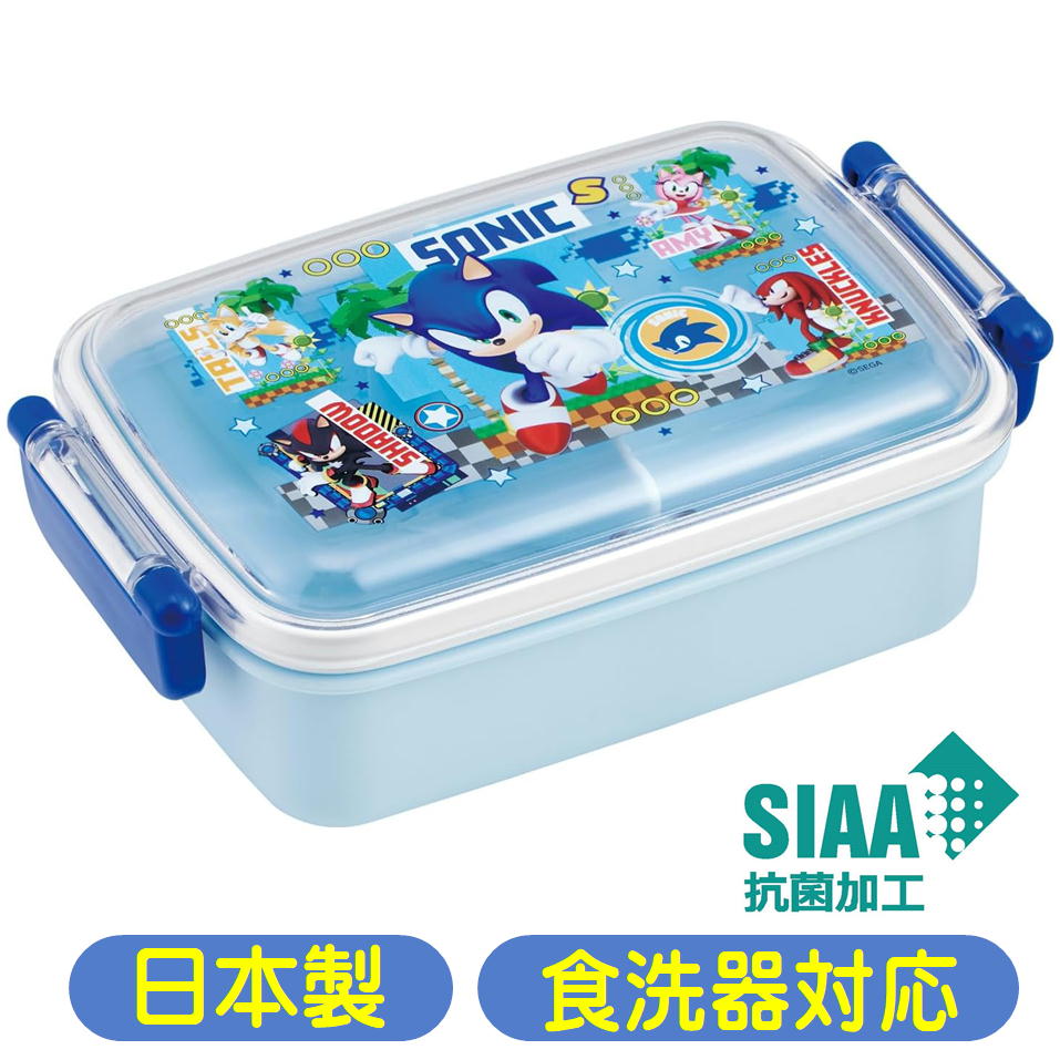 樂天商城 - ソニック・ザ・ヘッジホッグ 弁当箱 RBF3ANAG スケーター 日本製 ふわっとフタ タイト ランチボックス 抗菌 セガ ゲーム キャラクター