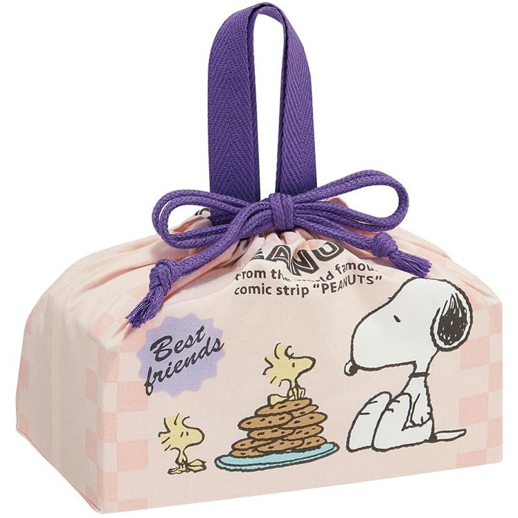 Rakuten - ランチ巾着 スヌーピー 80s カフェ KB7 スケーター 日本製 SNOOPY キャラクター お弁当袋 巾着 巾着袋 子供 ランチ袋