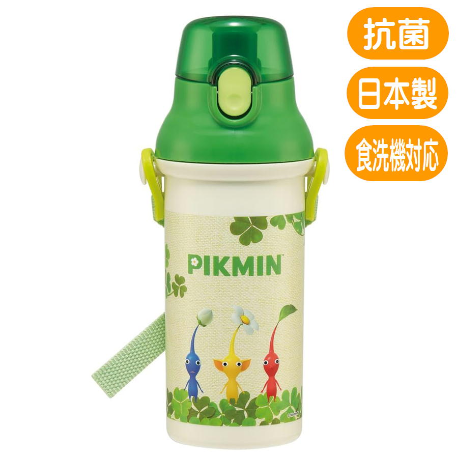 樂天商城 - ピクミン 水筒 PSB5SANAG スケーター 直飲み プラワンタッチボトル 抗菌 任天堂ゲーム キャラクター 日本製 子供 プラ水筒