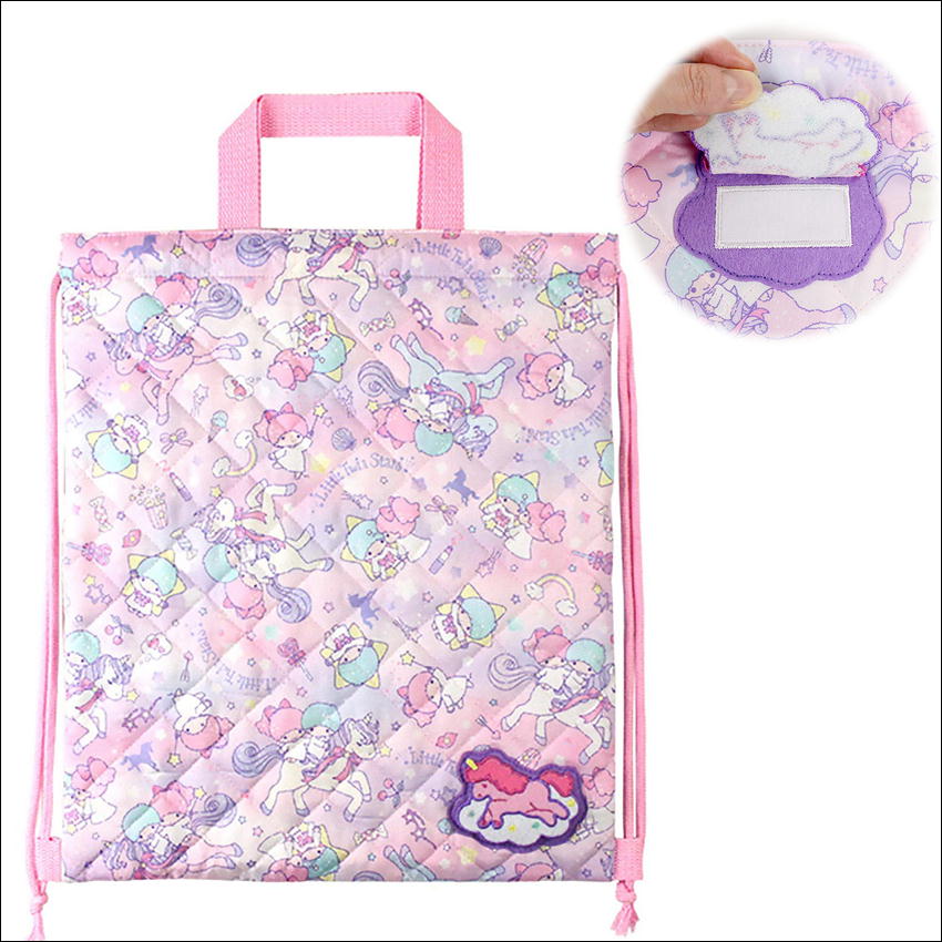 樂天商城 - リトルツインスターズ サンリオ キャラクター キルト ナップサック 体操着入れ キッズ 小学校 女の子 入学 キルティング 087024 4513576087024