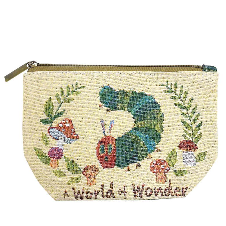 はらぺこあおむし 船底 ポーチ ゴブラン織り 積み木 きのこ キャラクター 化粧ポーチ 小物入れ コスメポーチ アイプランニング K-4271