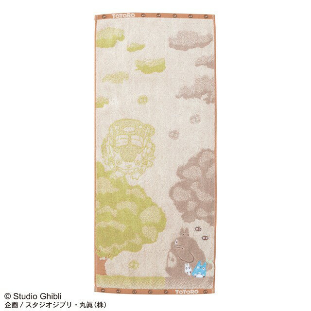 樂天商城 - となりのトトロ フェイスタオル 木陰のトトロ 34×80cm キャラクター タオル ジブリ 丸眞 4992272649185