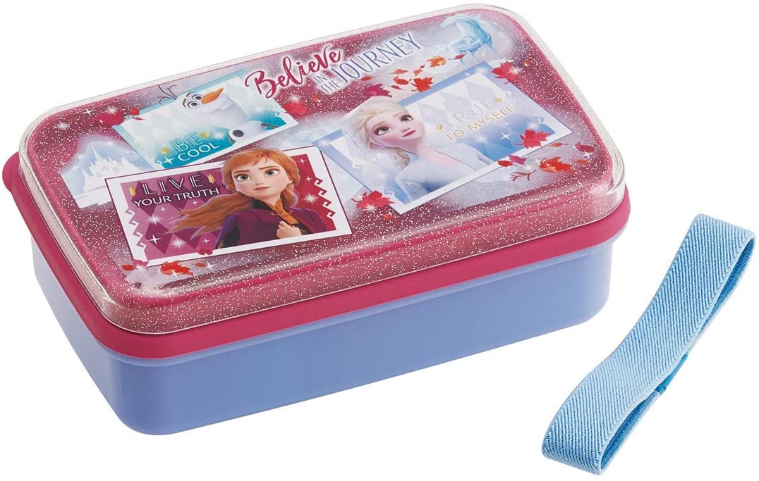 ランチボックス シール蓋 弁当箱 アナと雪の女王2 ディズニープリンセス キャラクター シリコン製 シールブタ SSL4 スケーター 箸 ベルト付き