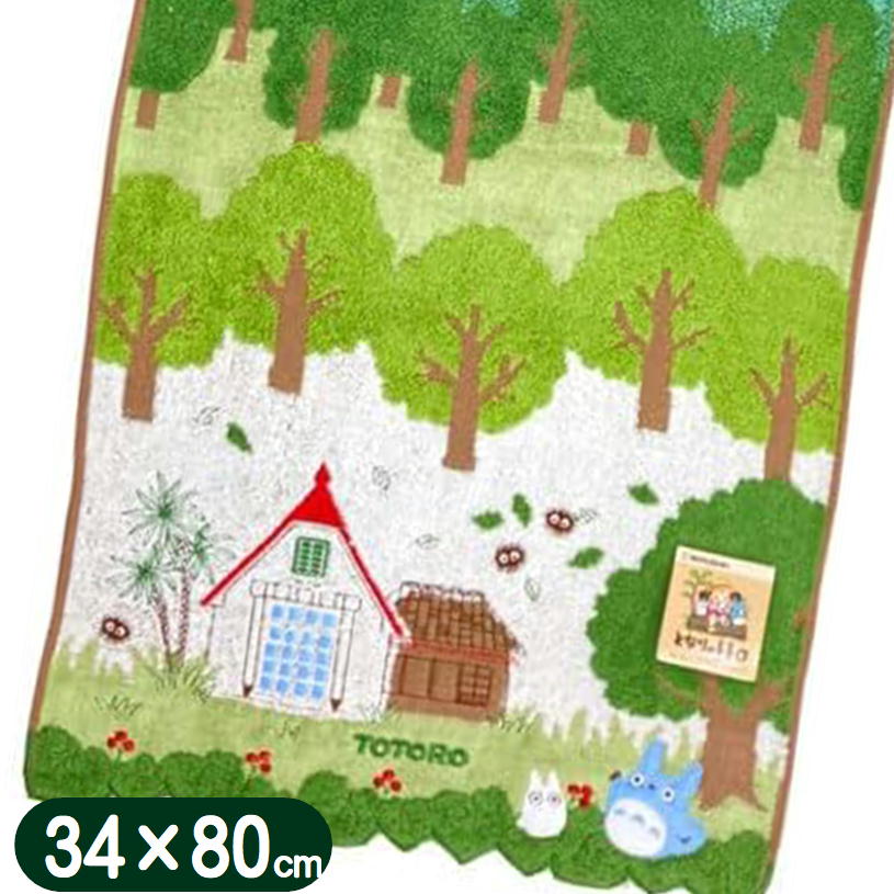 樂天商城 - となりのトトロ フェイスタオル 空の散歩 丸眞 スタジオジブリ グッズ キャラクター アップリケ 34×80cm 4992272876017
