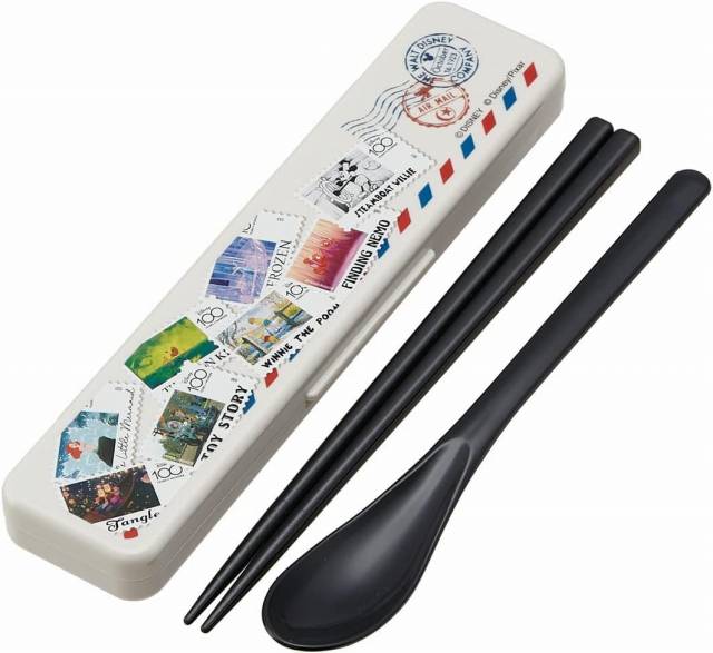 ashop03のコンビセット ディズニー 100周年 スケーター CCS3SAAG キャラクター グッズ 抗菌 日本製 音の鳴らない 箸＆スプーン｜アングル2