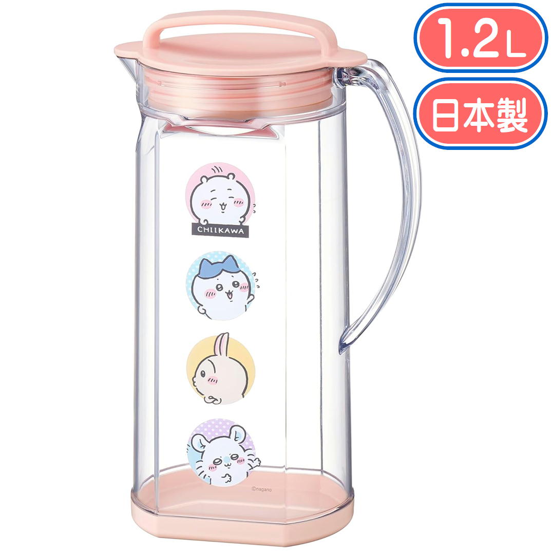 ちいかわ 冷水筒 1.2L ドット 横置き可能
