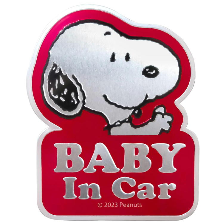 乐天商城 - スヌーピー セーフティサイン マグネット アルミ SN263 明邦 SNOOPY キャラクター カー用品 メイホウ MEIHO 車用品 ベビーインカー