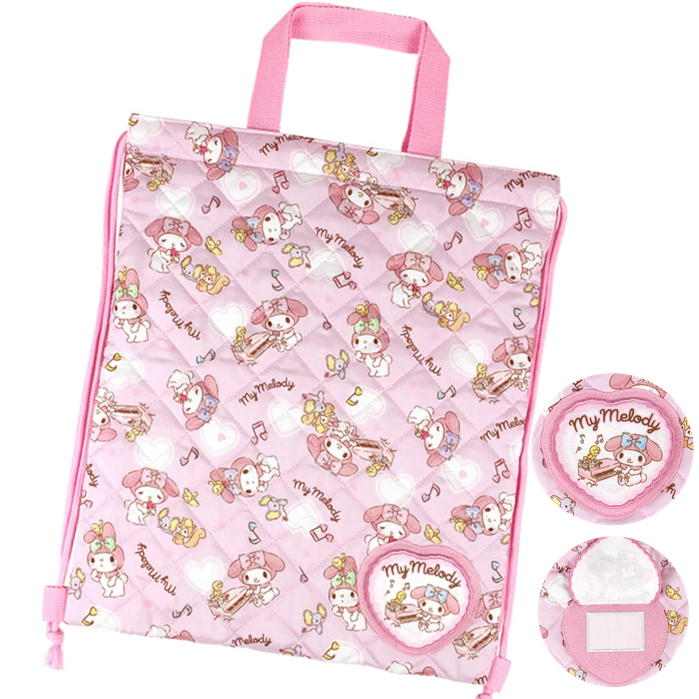 樂天商城 - マイメロディ ナップサック サンリオ キャラクター アップリケ付き キルトナップサック 体操着入れ 高波クリエイト 111521 キッズ キルティング
