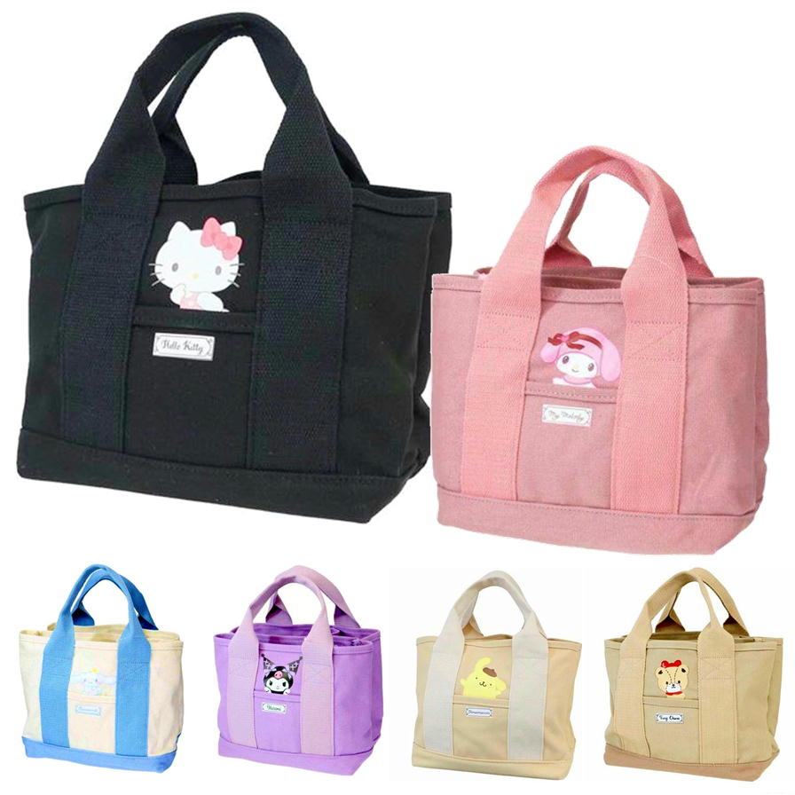 Rakuten - トートバッグ サンリオキャラクターズ ヤスダ通商 帆布 仕切りミニトートバッグ ランチバッグ 多収納 キャンバス 布 手提げ 帆布 小さめ