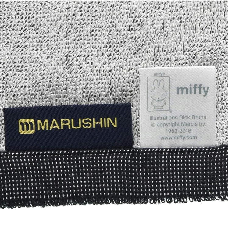 ashop03のミッフィー フェイスタオル miffy ブラックミッフィー 丸眞 34×80cm キャラクター グッズ ロングタオル 抗菌防臭加工 オーガニック｜アングル3