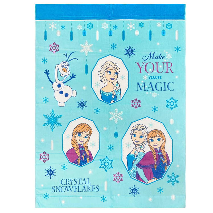 アナと雪の女王 プリンシプル お昼寝ケット ディズニー プリンセス キャラクター タオルケット 85×115cm 林 O4601 KO460100 マルチタオル ブルー [2]