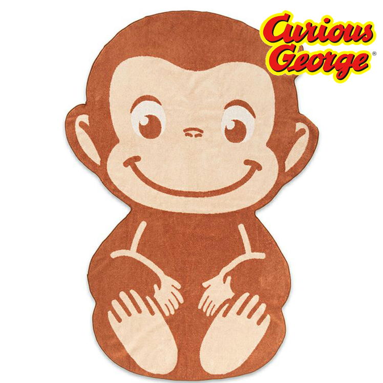 おさるのジョージ おひるねジョージ お昼寝ケット 丸眞 アニメ 絵本 キャラクター タオルケット ダイカット さる おさる 幼稚園 保育園