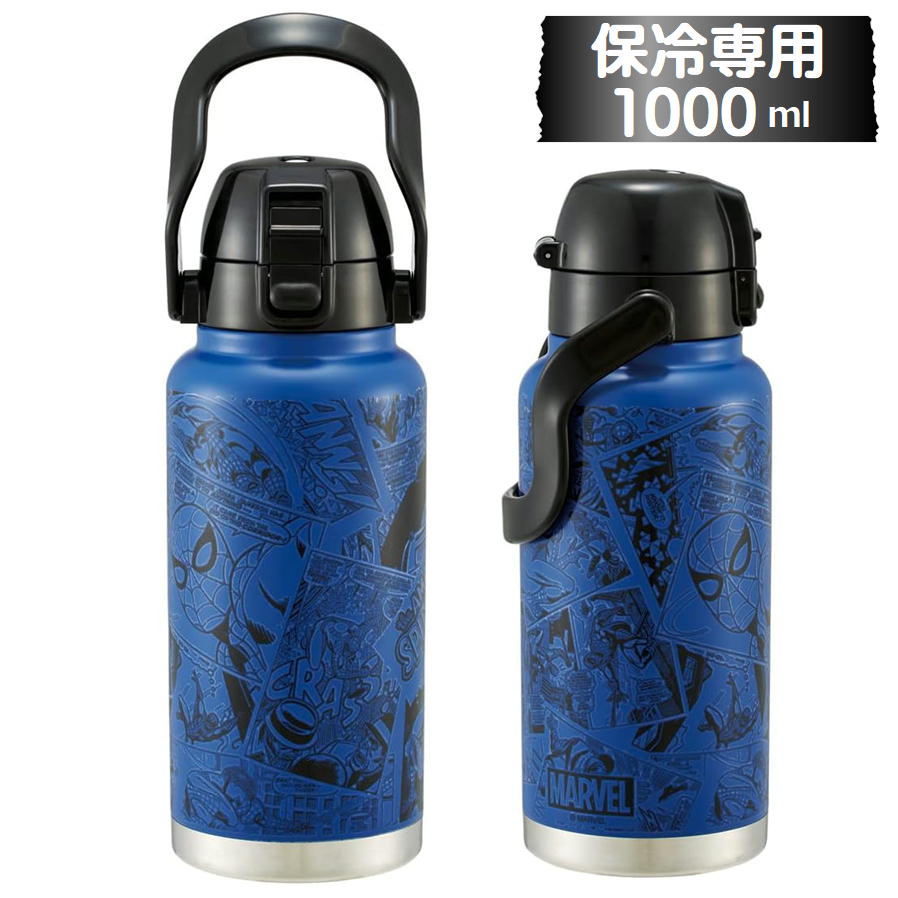 樂天商城 - ステンレスボトル スパイダーマン スケーター STD10H ハンドル付 ダイレクトボトル 1000ml 水筒 マグボトル スポーツボトル キャラクター