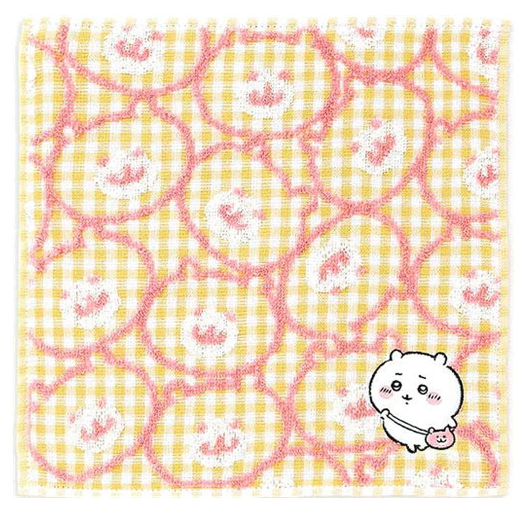 ashop03のちいかわ タオルハンカチ ポシェット キャラクター はんかち ハンドタオル ガーゼ アップリケ 刺繍 パイル ナガノ タオル美術館｜アングル3