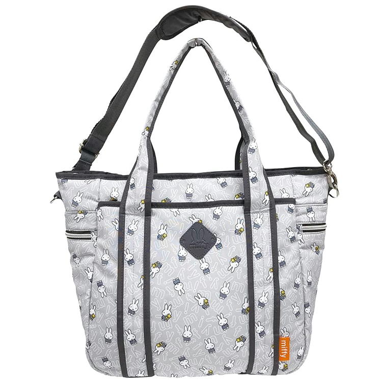 Rakuten - ミッフィー マザーバッグ 2WAY トートバッグ ショルダーバッグ K-2072 アイプランニング miffy キャラクター マザー トート グレー