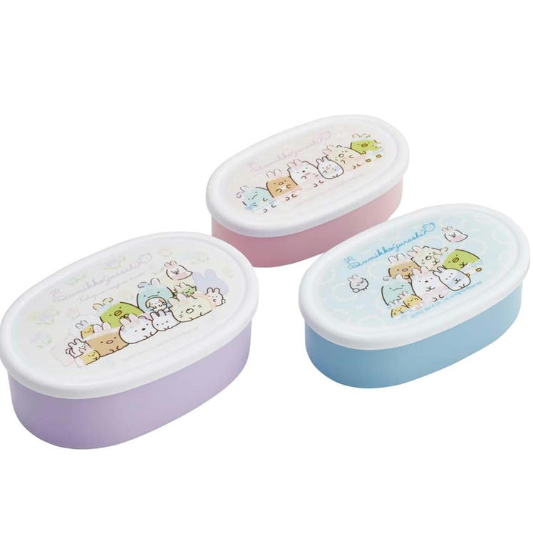 씰 용기 스미코구라시 토끼의 주먹 항균 스케이터 SRS3SAG 선엑스 캐릭터 보존 용기 3개조 밀봉 용기 런치 박스 일본제