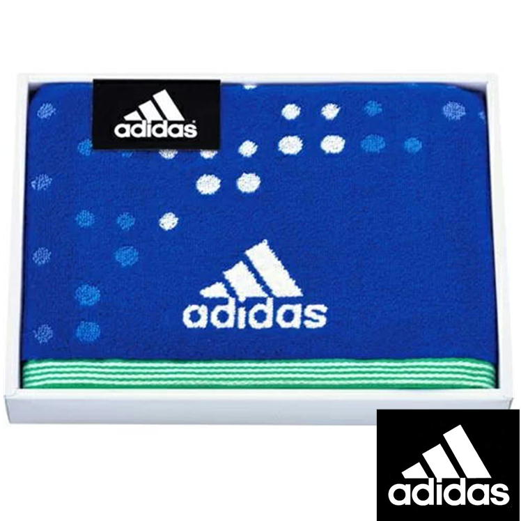 adidas アディダス スポーツタオル アストラル AD1571 ブルー 34×110cm 箱入り タオルギフト 部活 ジョギング 運動会 プレゼント スポーツブランド「adidas（アディダス）」のスポーツタオルギフトです。 エネルギッシュなカラーリングに、アクセントとなる差し色を加えた「アストラル」シリーズ。 吸水性に優れた綿100%素材を使用しており、部活動やジム、ジョギングなど、汗をかくシーンで大活躍します。 専用の化粧箱に入っているため、お中元・お歳暮、内祝いなどの贈り物はもちろん、スポーツ大会の景品や卒業記念品としてもおすすめです。 ブランド： アディダス（adidas） セット内容： スポーツタオル ×1枚 サイズ： タオル：約34cm × 110cm / 箱：約22cm × 30cm × 4.5cm 素材： 綿100％ カラー： ブルー 原産国： 中国 型番： AD1571 JANコード： 4975942383138