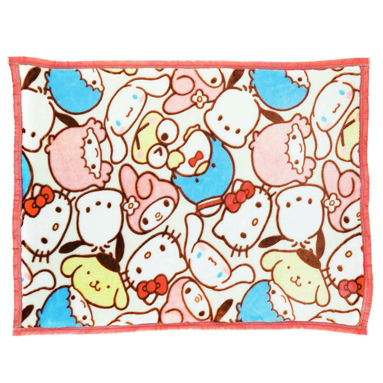 サンリオ キャラクターズ ひざ掛け毛布 フェイシーズキャラミックス 丸眞 ブランケット サンリオ キャラクター 70×100cm クォーターケット