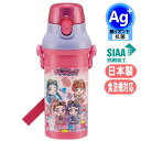 ビッ友X戦士 キラメキパワーズ 直飲み プラワンタッチボトル 抗菌 プラ水筒 キャラクター 日本製 子供水筒 480mL PSB5SANAG スケーター