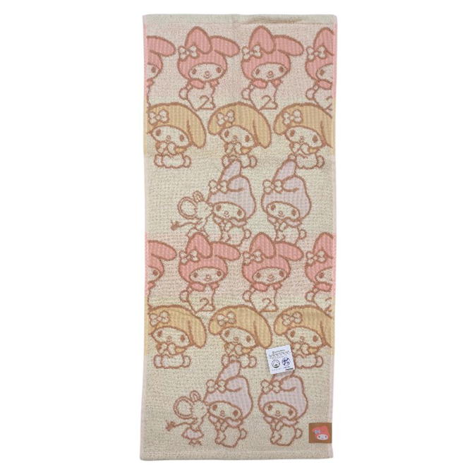 フェイスタオル サンリオ ナチュラル キャラクター タオル ロングタオル 綿100% 丸眞 キティちゃん マイメロディ シナモロール 抗菌 防臭