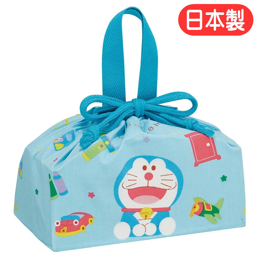 樂天商城 - スケーター ランチ巾着 ドラえもん ギンガム 日本製 お弁当袋 キャラクター お弁当袋 巾着袋 ランチ袋 子供 男の子 女の子 保育園 幼稚園 小学生