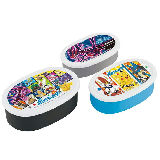 SRS3SAG ポケットモンスター 21 抗菌 シール容器 ポケモン キャラクター 保存容器 3個組 ランチボック..