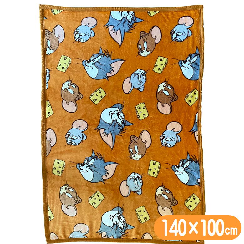 トムとジェリー ハーフ毛布 ウォームチーズ ブランケット トムジェリ キャラクター ハーフケット 丸眞 ..