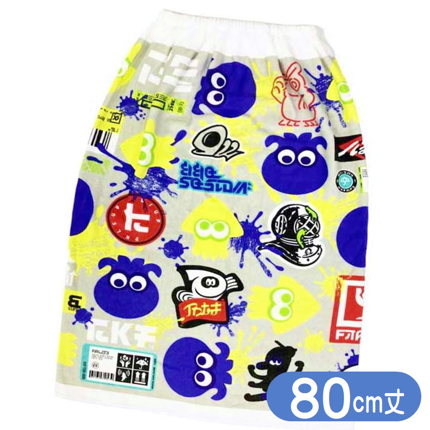 ラップタオル スプラトゥーン3 80cm丈 巻きタオル 任天堂 キャラクター プールタオル マキマキタオル 2..