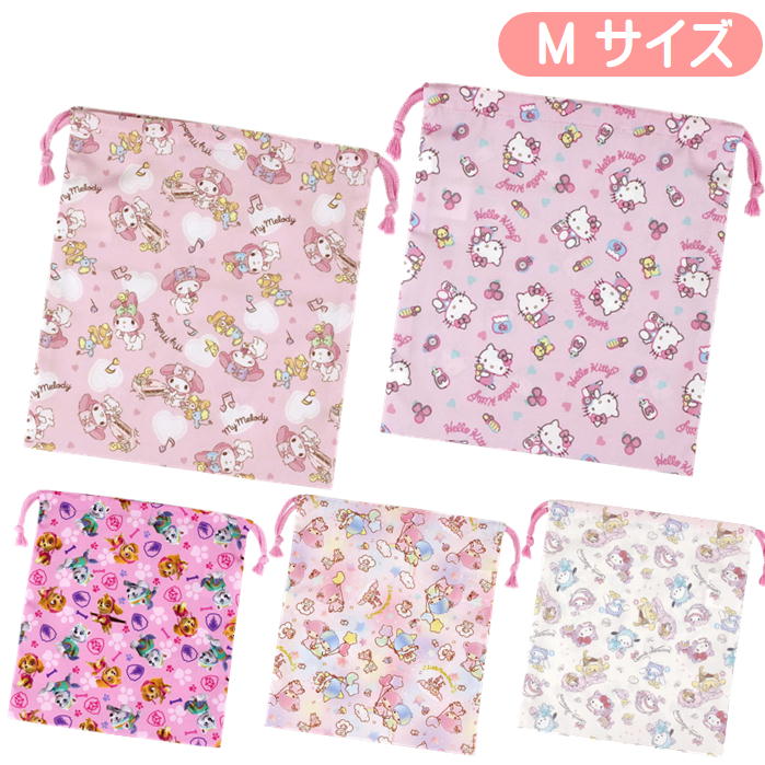 巾着M サンリオ キャラクター きんちゃく ポーチ 高波クリエイト リトルツインスターズ ハローキティ ..