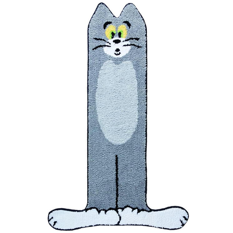 タフトマットトムとジェリー フロアマット 階段トム つぶれたジェリー アクセントマット 玄関マット キャラクター グッズ インテリアマット [2]