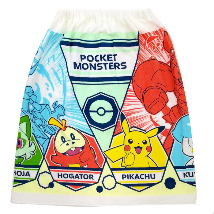 ラップタオル ポケットモンスター ホゲータ クワッス ニャオハ PK62405 巻きタオル ポケモン キャラクター プールタオル 60cm丈 マキタオル 2