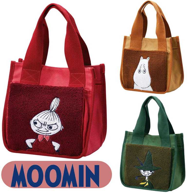 樂天商城 - ムーミン ミニバッグ もこもこ サガラ刺しゅう 丸眞 リトルミイ スナフキン トートバッグ MOOMIN キャラクター グッズ