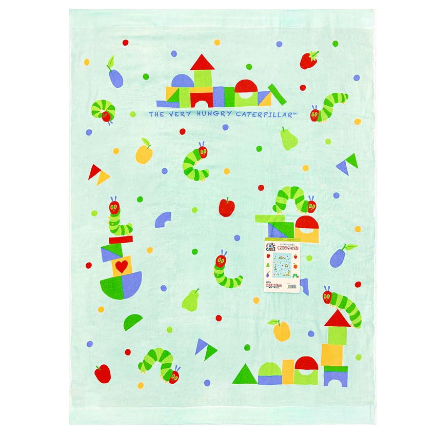 お昼寝ケット はらぺこあおむし つみきドット ガーゼ タオルケット 絵本 キャラクター 85×115cm 林 KP461200 マルチタオル ブランケット [2]