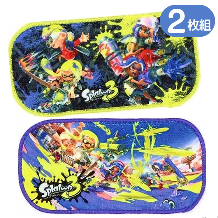 樂天商城 - ポケットタオル スプラトゥーン3 SPT-1031 2枚セット 任天堂 ゲーム ミニタオル ハンカチ キャラクタータオルプチタオル