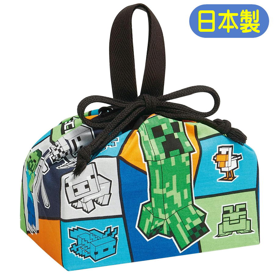 樂天商城 - スケーター ランチ巾着 マインクラフト Minecraft KB7 日本製 マイクラ キャラクター お弁当袋 巾着 巾着袋 ランチ袋 入園 入学