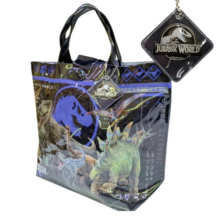 Beach Bags, Pool Bags - プールバッグ ジュラシック ワールド バケット型 恐竜 キャラクター ビーチバッグ 高波クリエイト 水着入れ 水着バッグ 135374 ブラック