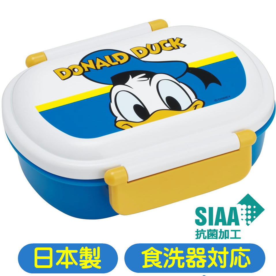樂天商城 - ランチボックス ドナルドダック QAF2BAAG スケーター ふわっと 抗菌 弁当箱 ディズニー キャラクター タイトランチボックス 360ml
