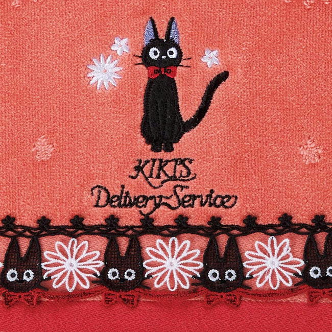 魔女の宅急便 タオルハンカチ レースジジ 丸眞 25×25cm スタジオジブリ グッズ キャラクター タオル ミニタオル