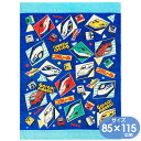 プラレール ベストショット お昼寝ケット 新幹線 キャラクター タオルケット 85×115cm 林 O4607 KO460700 マルチタオル ブルー