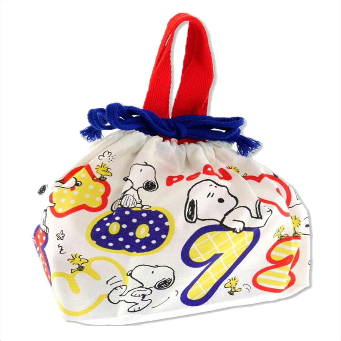 樂天商城 - スヌーピー ナンバー ランチ巾着 KB7 スケーター キャラクターお弁当袋 巾着 巾着袋 子供 4973307476310