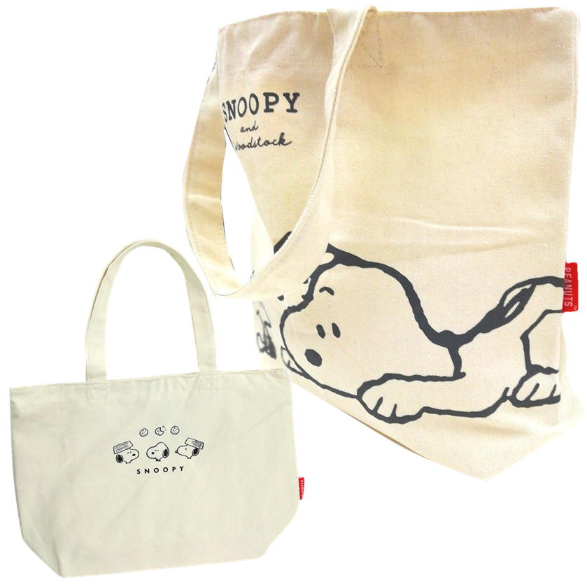 樂天商城 - スヌーピー トートバッグ 帆布 カジュアル トート コットン キャンバス SNOOPY キャラクター 手提げ 布 クラックス