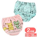 ポケットモンスター 女児 ショーツ 2枚組 ポケモン キャラクター パンツ 女の子 インナー 総柄ショーツ アイリン ピカチュウ ニャオハ