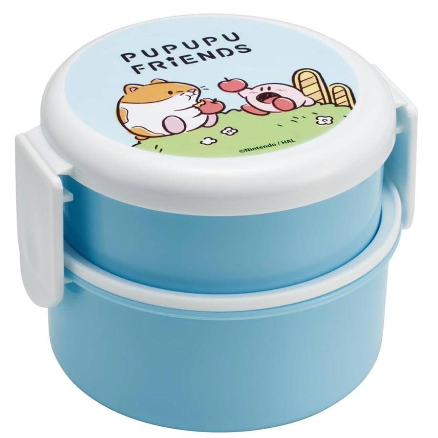 スケーター 抗菌 丸型 2段 弁当箱 フォーク付 500ml 星のカービィ プププ・フレンズ 日本製 ONWR1AG ランチボックス おにぎりケース