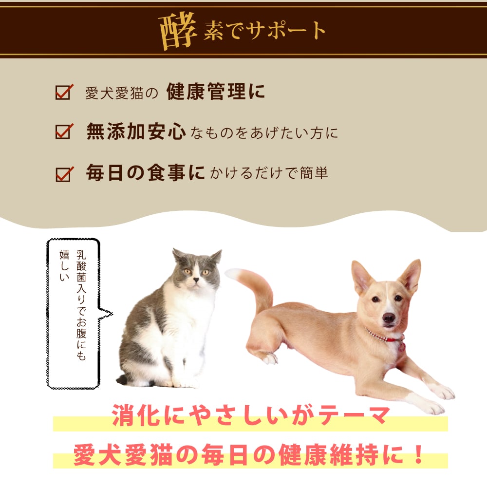 帝塚山ハウンドカム 楽天市場店の猫用 消化酵素100g エンザイム 100g サプリメント 老猫 子猫も安全 無添加 天然の消化酵素 すい臓 乳酸菌 青パパイヤ、リンゴ入り 犬用サプリメント 栄養補助食品 消化酵素 シニア 猫用品｜アングル3