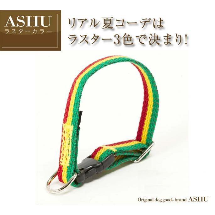 愛犬 首輪 ASHU ラスターカラー Mサイズ【リードは別売り】
