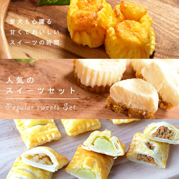犬用 ケーキ スイーツ 食堂手作り人気のスイーツセット 冷凍 犬 おやつ 無添加 国産 砂糖不使用 スイー..