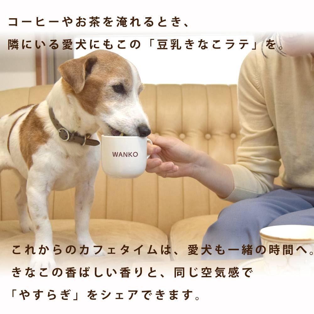 夏はアイスラテ！犬用 豆乳きなこラテ 130ml 3本 / 6本 冷凍 無添加 水分補給 ヤギミルク 甘酒 シニア犬 やすらぎの豆乳きなこラテ ドリンク 飲料 低脂肪 おやつ【冷凍便】 ashu-10010595 帝塚山ハウンドカム 楽天市場店 サンプル画像2